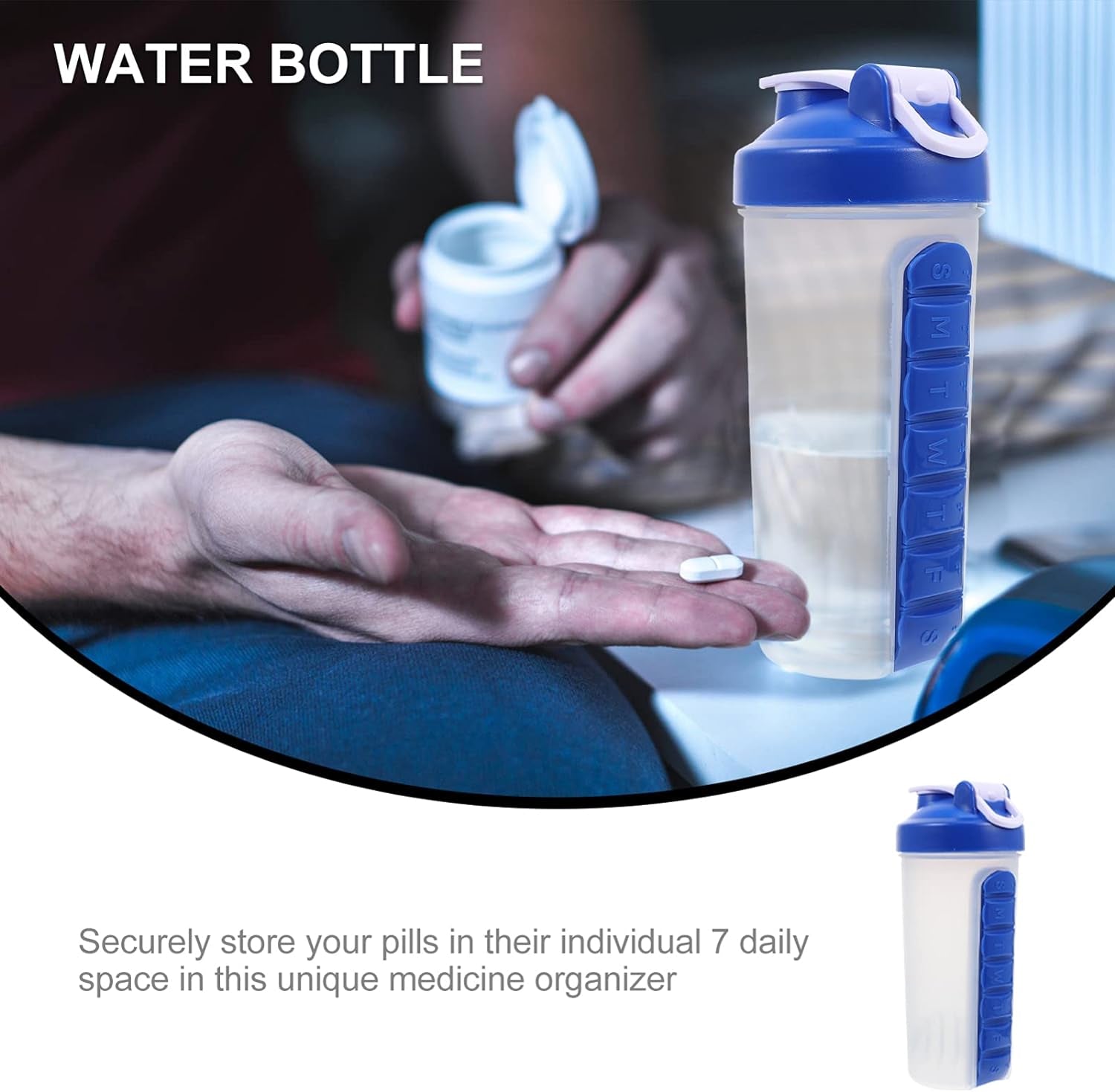 vita bottle A Protein Mixer Shaker Cup with Water Storage - Fitness and Travel Bottle