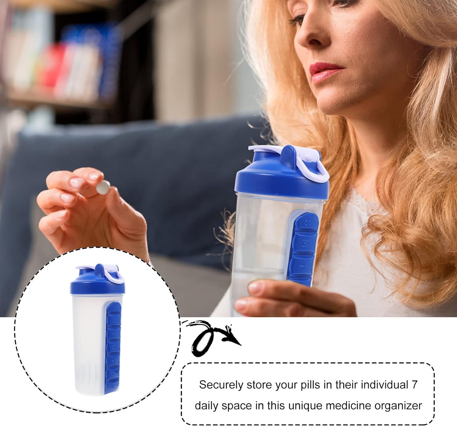 vita bottle A Protein Mixer Shaker Cup with Water Storage - Fitness and Travel Bottle