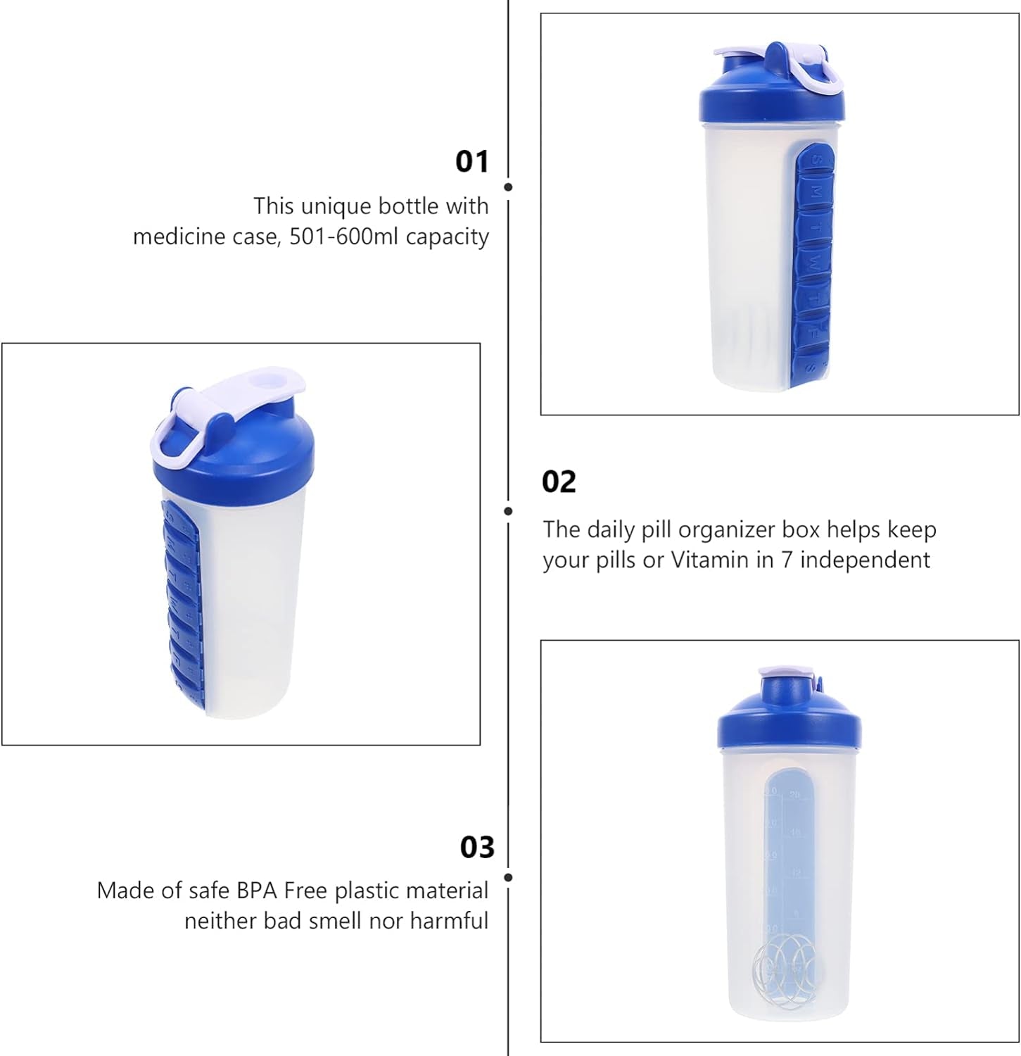 vita bottle A Protein Mixer Shaker Cup with Water Storage - Fitness and Travel Bottle