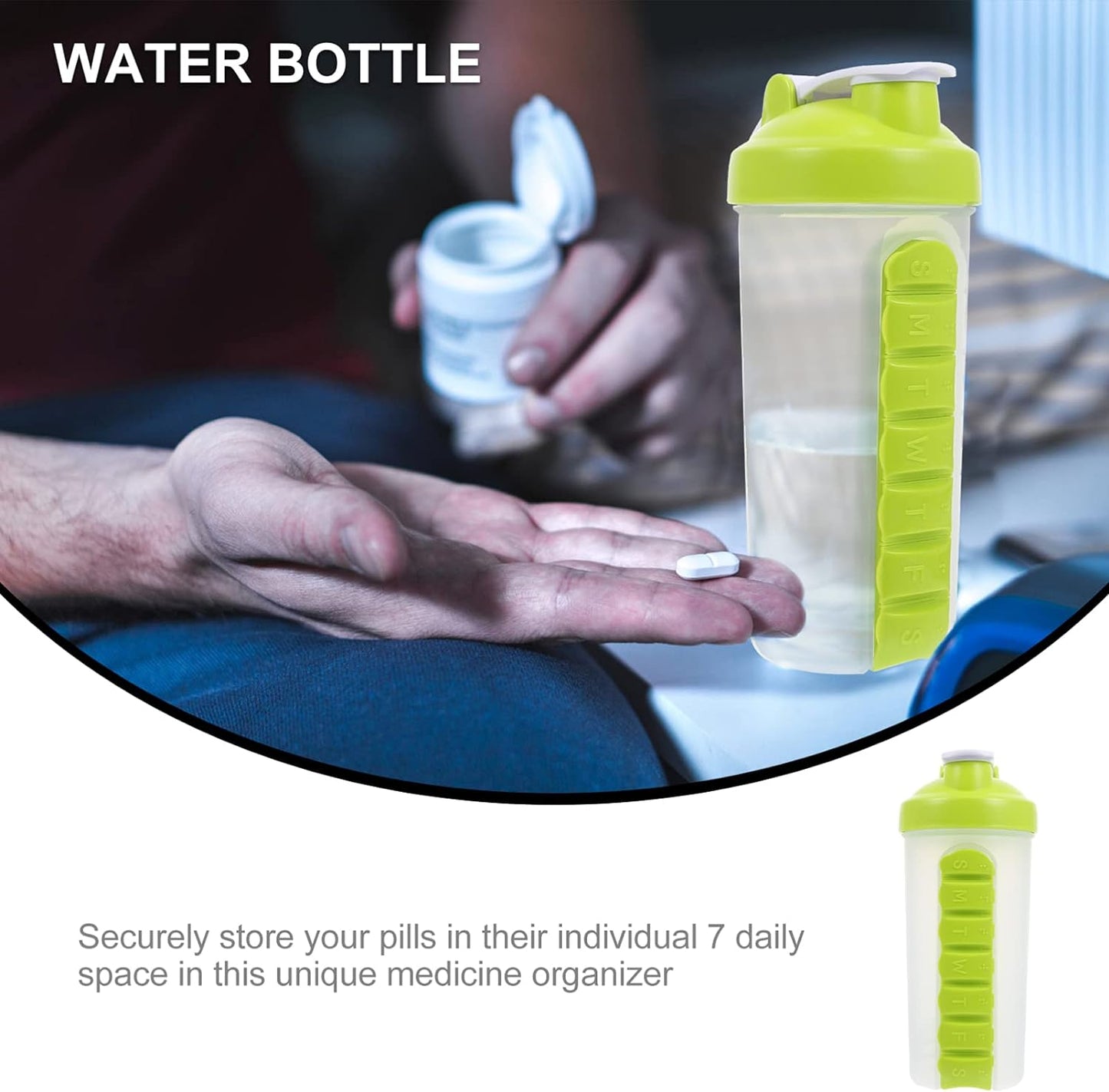 Vita bottle A Protein Mixer Shaker Cup with Water Storage - Fitness and Travel Bottle